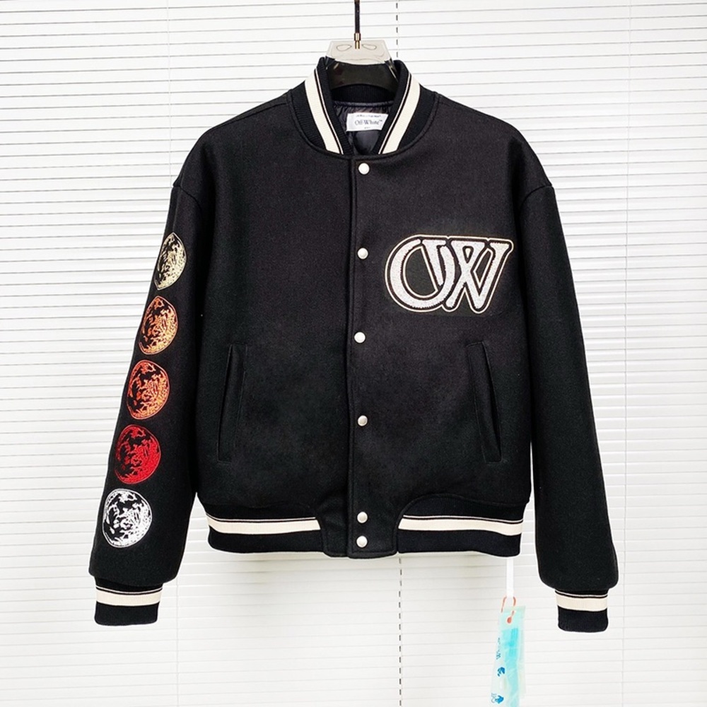 Off-White Black Baseball Jacket - image 1